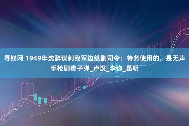 寻钱网 1949年沈醉谋刺我军边纵副司令：特务使用的，是无声手枪剧毒子弹_卢汉_李弥_昆明