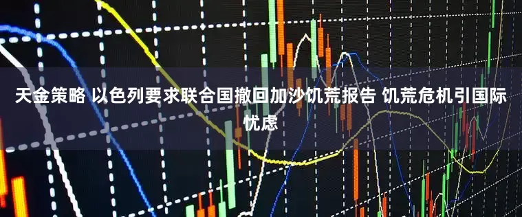 天金策略 以色列要求联合国撤回加沙饥荒报告 饥荒危机引国际忧虑